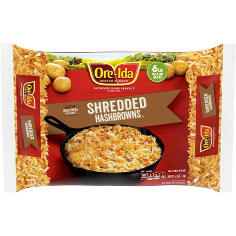 Ore-Ida Shredded Hash Browns Potatoes Value Size, 6 lb Bag - Walmart.com - Walmart.com