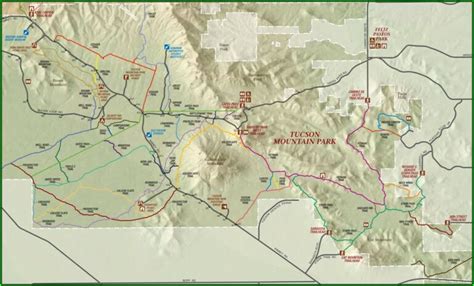 Hiking Trails Tucson Map Map : Resume Examples