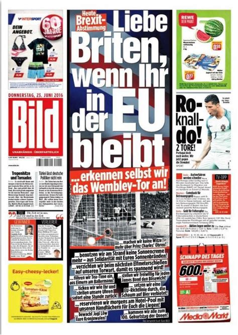 EU referendum: German newspaper Bild promises to accept Geoff Hurst's 1966 goal for England if ...