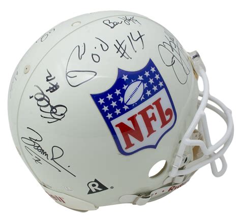 NFL Quarterback Greats Full-Size Authentic On-Field Helmet Signed By (13) Including Jim Kelly ...