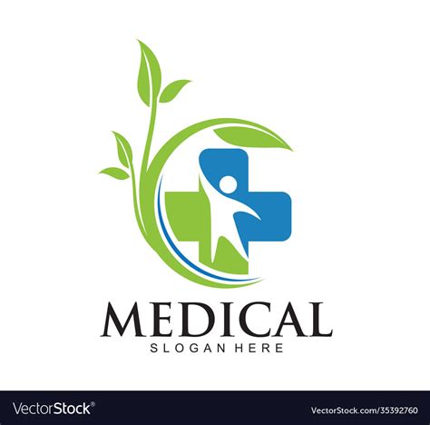 Medical pharmacy logo design template Royalty Free Vector