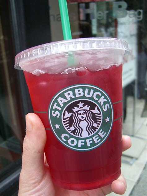 Starbucks iced passion iced tea, sweetened with lemonade, light ice ...