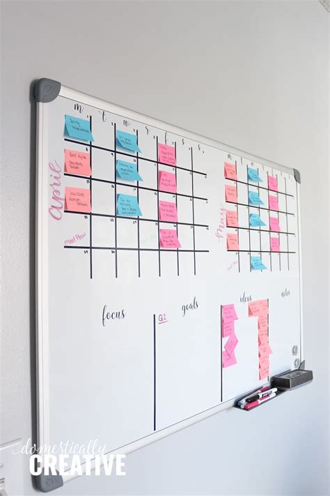DIY Whiteboard Calendar and Planner | Dry erase calendar, Diy ...