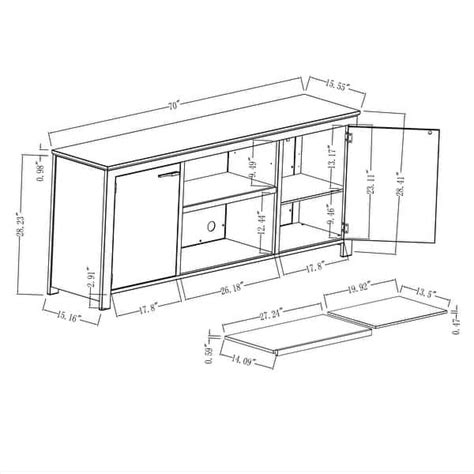 Farmhouse TV Stand for TVs up to 80 Inches - Rustic Design - Bed Bath ...