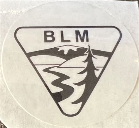 Bureau of Land Management (Simple Logo) Sticker - 1.75" CLEAR - Western Heritage Company, Inc