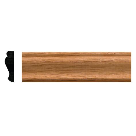 Ornamental Mouldings 3/8 in. x 1-1/4 in. x 96 in. Red Oak Colonial Trim ...