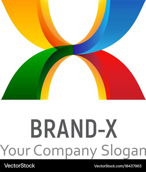 Brand x logo template Royalty Free Vector Image