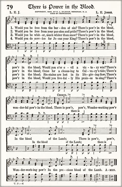 Vintage Hymn Sheet Music: There is Hope in the Lord