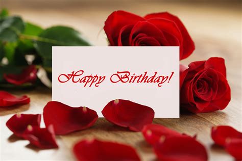 Happy Birthday Greeting Card with Roses | Gallery Yopriceville - High-Quality Free Images and ...