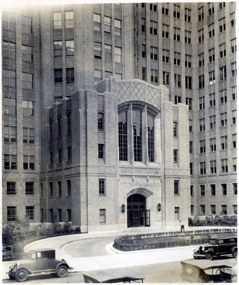 Presbyterian Hospital entrance at the Columbia-Presbyterian Medical Center at the time of its ...