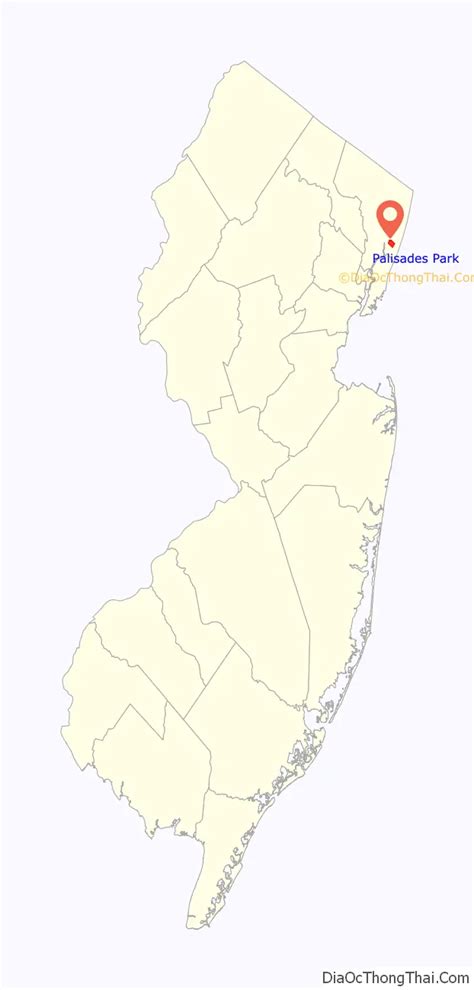 Map of Palisades Park borough