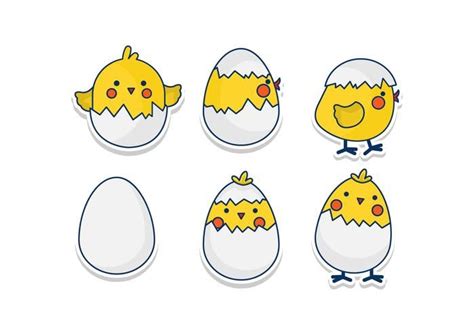 Chicken Cracking Eggs Vectors | Egg vector, Chicken drawing, Painted ...