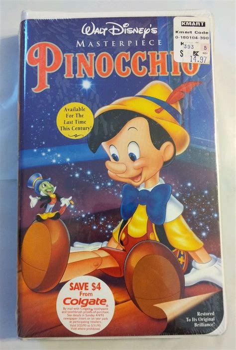 Pinocchio (VHS, 1993, Special Edition) for sale online | eBay | Pinocchio, Walt disney, Vhs