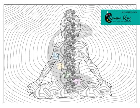 Meditate Chakra Coloring Page