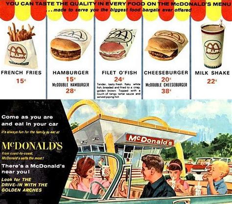 Saved From The Paper Drive: McDonald's Menu, 1965