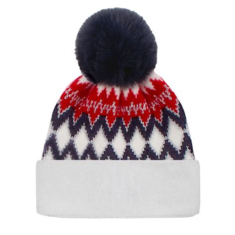 Personalized Faux Fur Pom Pom Knit Beanie