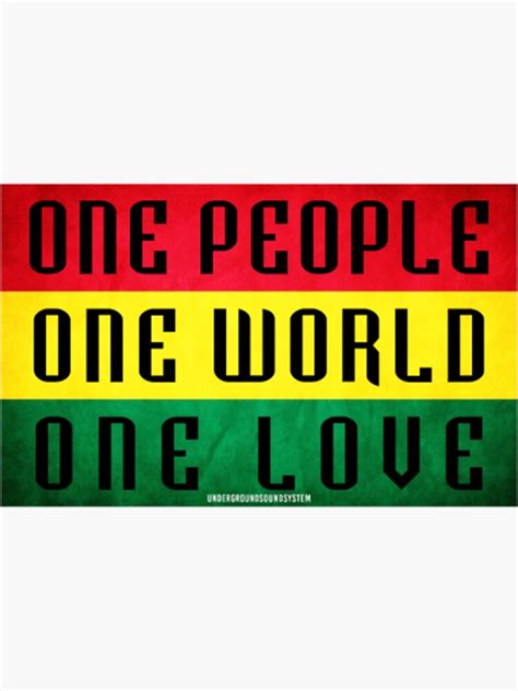 "ONE PEOPLE ONE WORLD ONE LOVE" Sticker for Sale by MikoOhenri | Redbubble