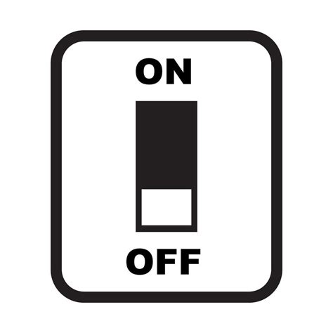 Electric switch outline icon vector. Power off linear style sign toggle switch off position for ...