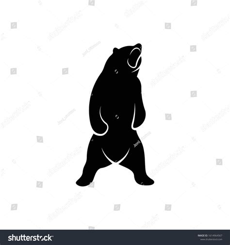 Silhouette Bear Angry Vector Ilustration Black Stock Vector (Royalty Free) 1614964567 | Shutterstock