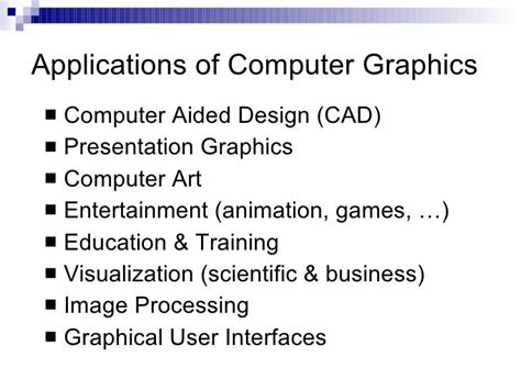 applications of computer graphics