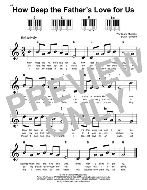 How Deep The Father's Love For Us Sheet Music | Stuart Townend | Super Easy Piano