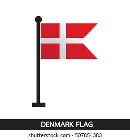 Denmark Flag Design Illustration Stock Vector (Royalty Free) 507854383 | Shutterstock