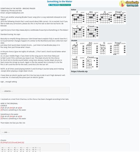 Chord: Something in the Water - tab, song lyric, sheet, guitar, ukulele | chords.vip