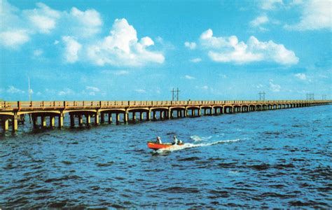 Postcard Lake Pontchartrain Bridge New Orleans Louisiana | Etsy