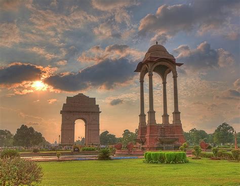 India Gate And Canopy At Sunset by Mukul Banerjee Photography