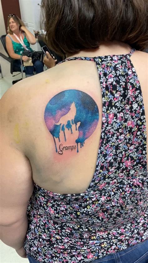 Howling Wolf with Color Galaxy Tattoo [Video] | Galaxy tattoo, Tattoos, Abstract tattoo