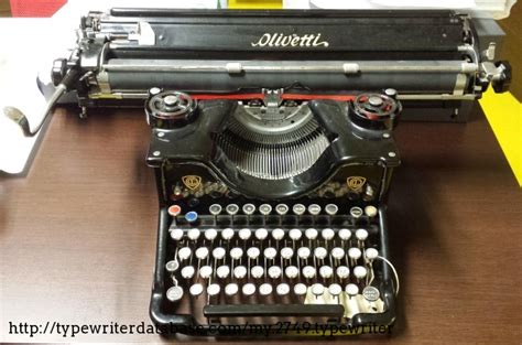 1935 Olivetti M40 on the Typewriter Database