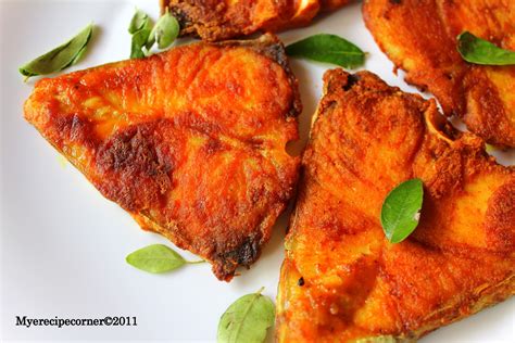 Mye's Kitchen: Fish Fry Recipe/ Vanjaram Meen Varuval.