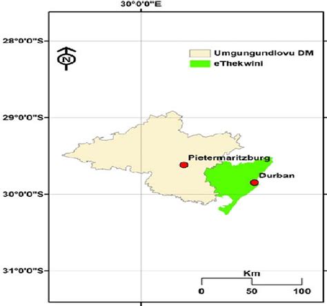 The footprint of DUT campuses in uMgungundlovu and eThekwini District ...