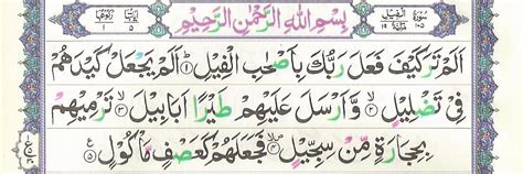 Surah Feel Recitation Arabic Text Image-Read Surah Al Feel Full | Tadeebulquran.com