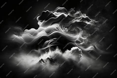 Premium AI Image | Mist effect black background