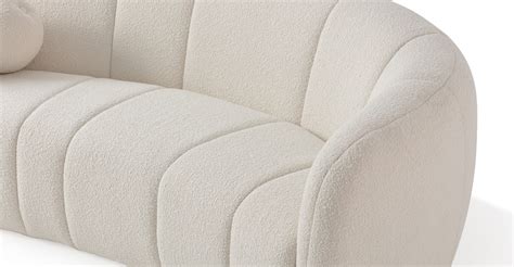 Alexis 89" Fabric Sofa, Blanc Boucle - Kardiel