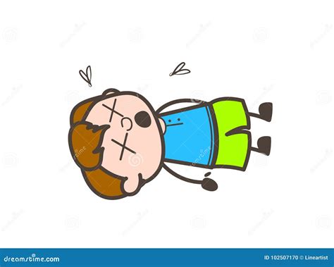 Dead Body - Cute Cartoon Boy Illustration Stock Photography | CartoonDealer.com #102507170