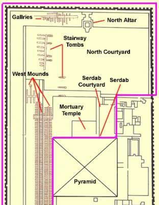 The Mortuary Temple, Serdab, Northern Courtyard and the West Mounds of ...