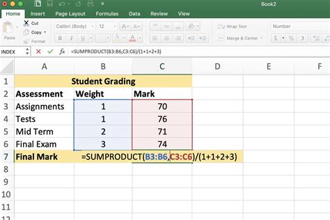 How to Calculate Weighted Averages in Excel With SUMPRODUCT