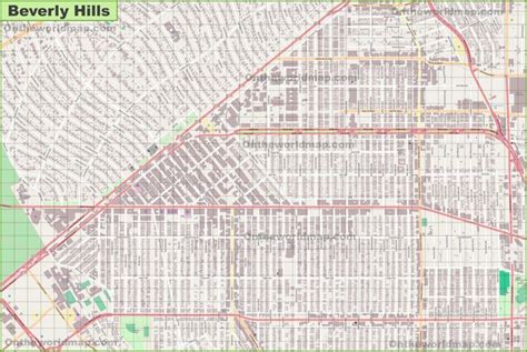 Large detailed map of Beverly Hills - Ontheworldmap.com