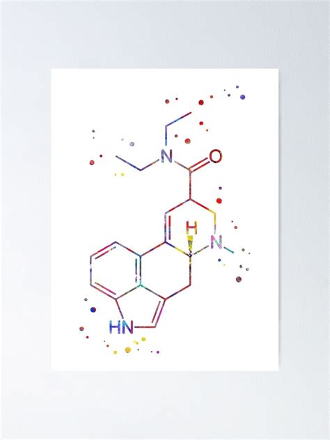 "LSD molecule, Lysergic acid diethylamide, LSD structure, LSD" Poster for Sale by Rosaliartbook ...