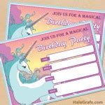 FREE Printable Unicorn Party Invitation