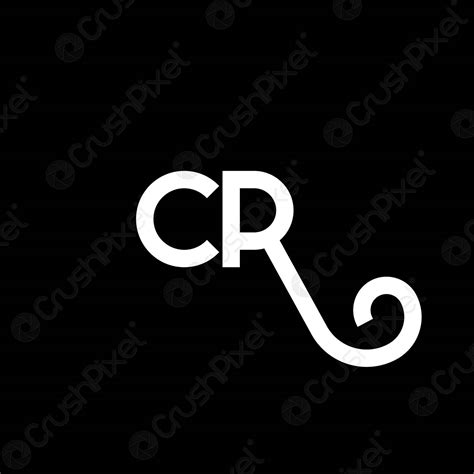 CR letter logo design on black background. CR creative initials - stock vector 6001127 | Crushpixel