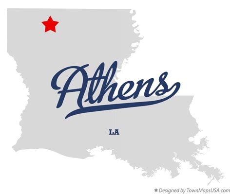 Map of Athens, LA, Louisiana