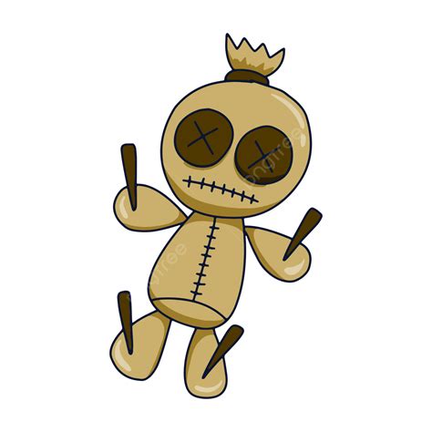 Voodoo Doll Vector Illustration Halloween, Halloween, Voodoo, Doll PNG and Vector with ...