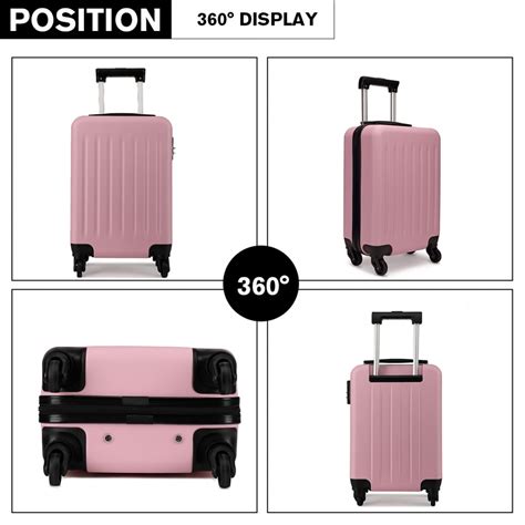 K1872L - KONO CABIN SIZE LUGGAGE - SUITABLE FOR ALL AIRLINES - PINK