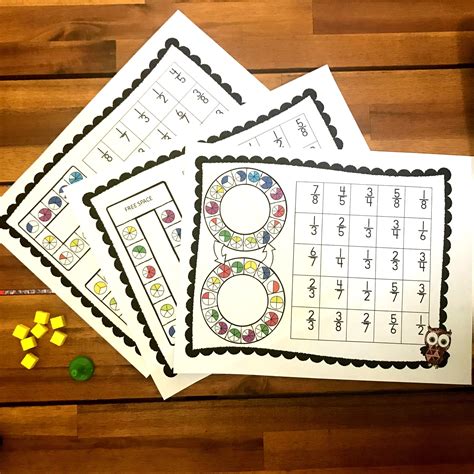 FREE No Prep Printable Fraction Games