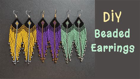 Seed bead earrings tutorial for beginners, handmade earrings by brick ...