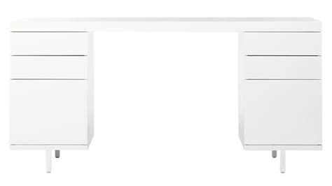 a white desk with two drawers and one drawer on the bottom, in front of ...