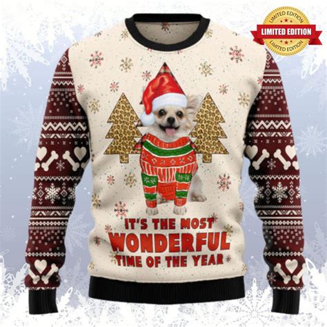 Chihuahua The Most Beautiful Time Ugly Sweaters For Men Women - RugControl